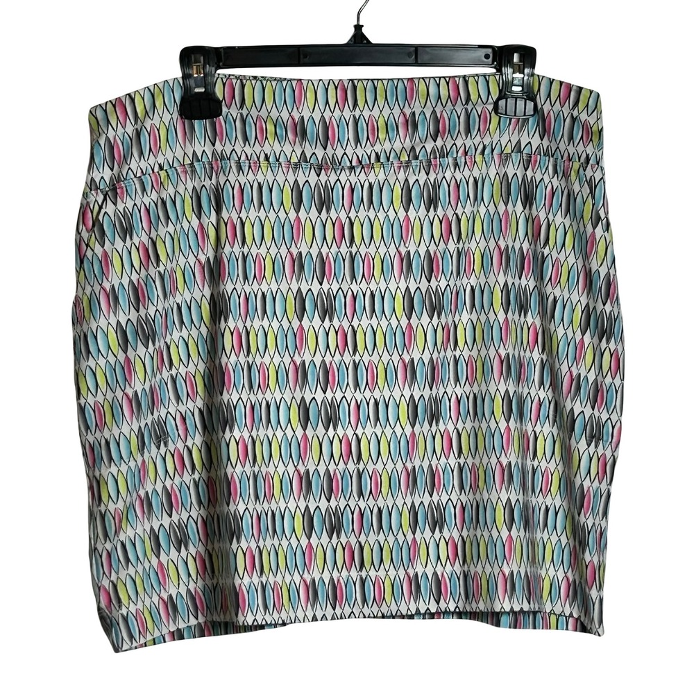 Page & Tuttle Golf Skort Size Large Geometric‎ Stretch Activewear Pickleball